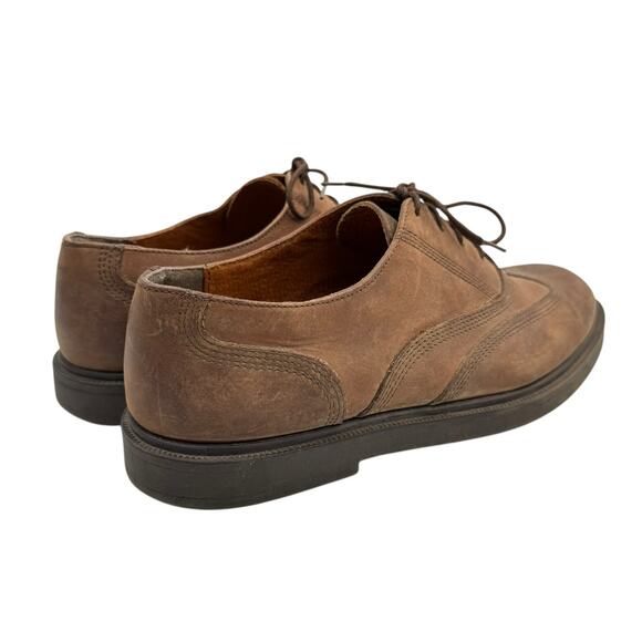 Florsheim Brown Roughout Suede Round Toe Lace Up Wingtip Oxford Dress Shoes main image 5